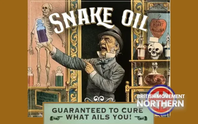 snake oil salesman nigel farage